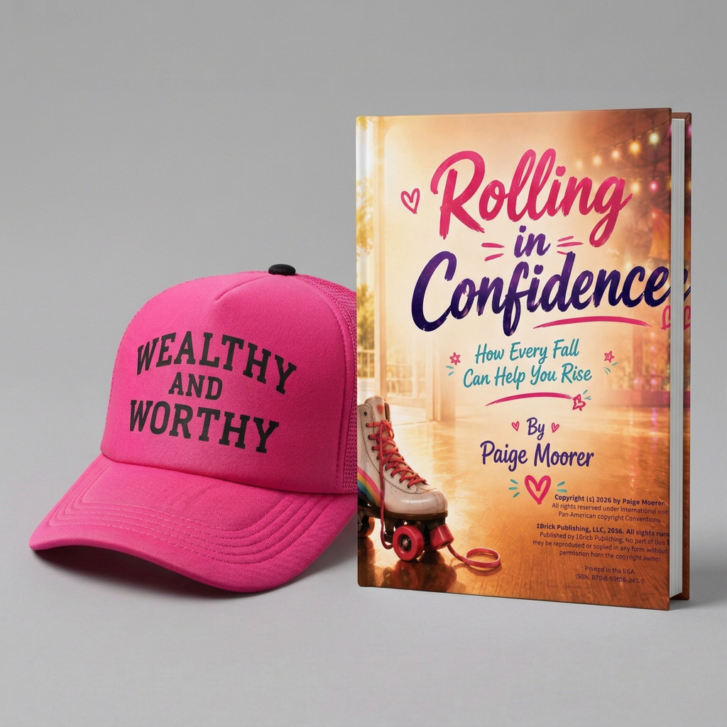 Neon Pink Hat + Book Bundle — Bundle · Hat + Rolling in Confidence